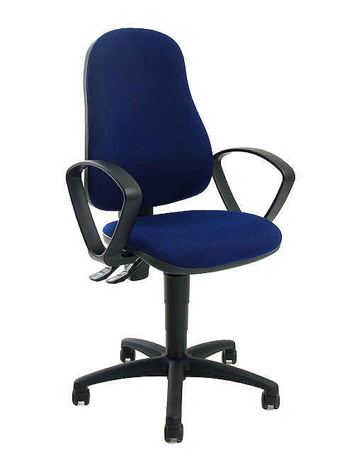 Drehstuhl Point 60 mit Armlehnen - blau - Topstar