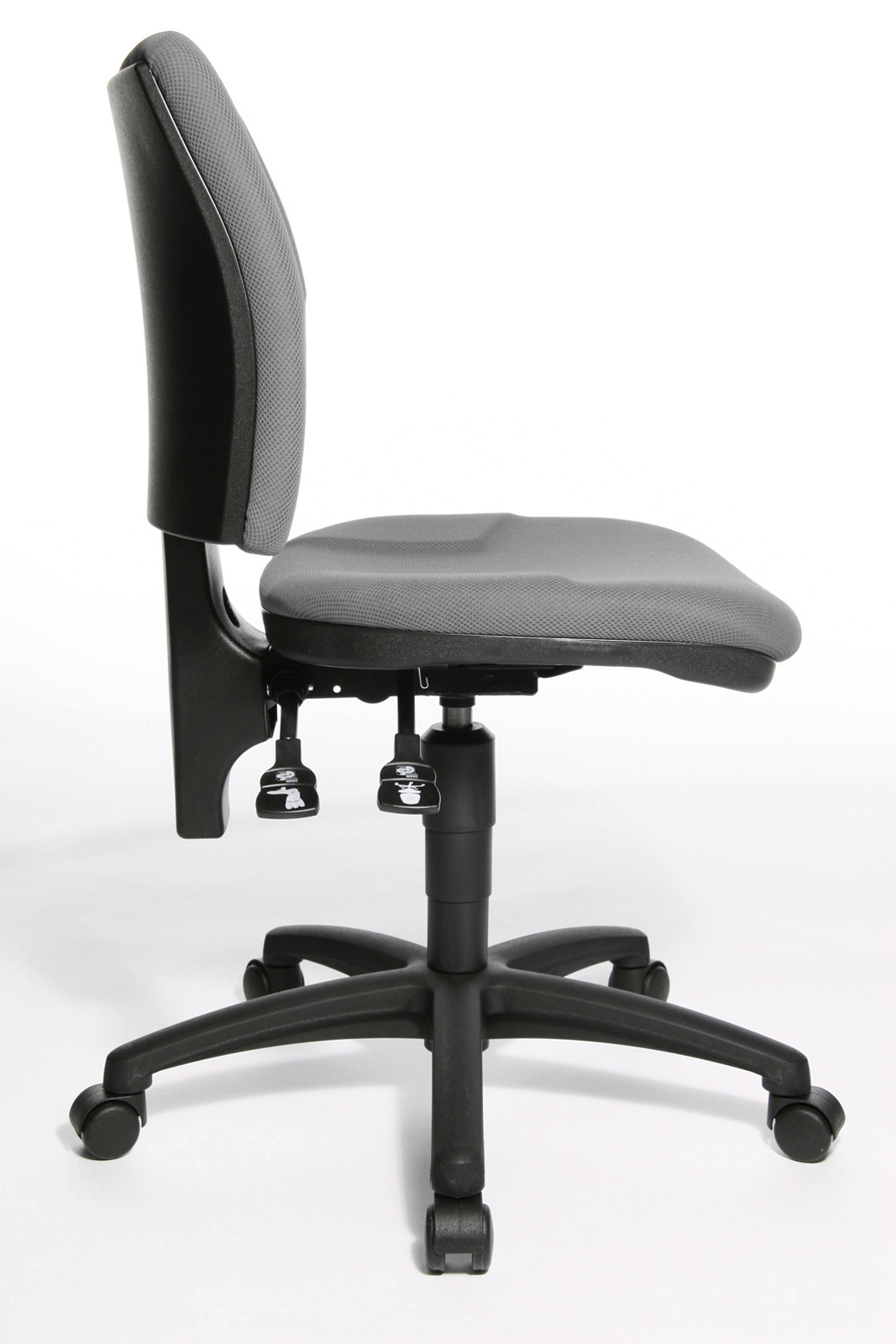 Bürostuhl U 50 mit Hartbodenrollen - dunkelgrau - Topstar - mit Universalrollen