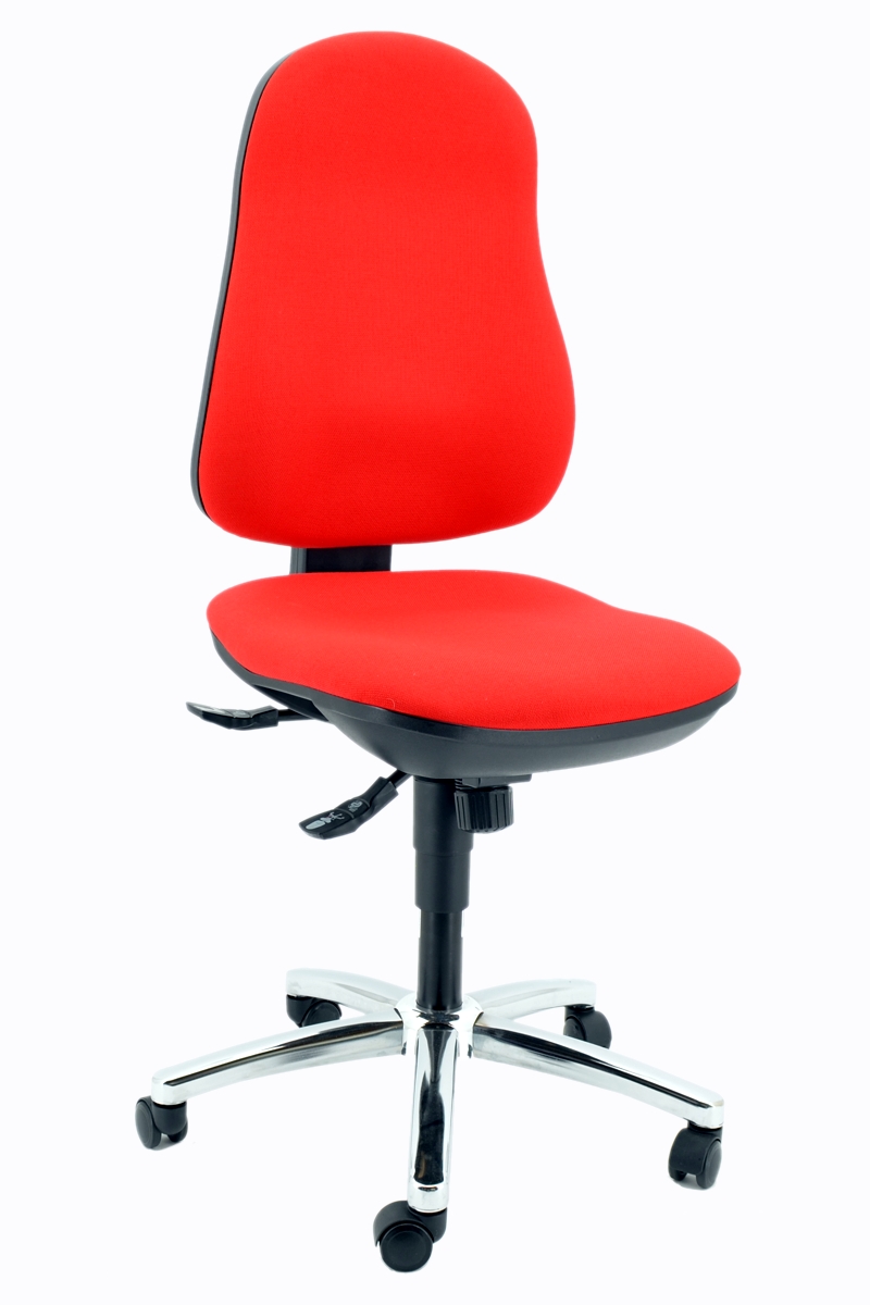 Drehstuhl Synchro Steel - rot - Topstar