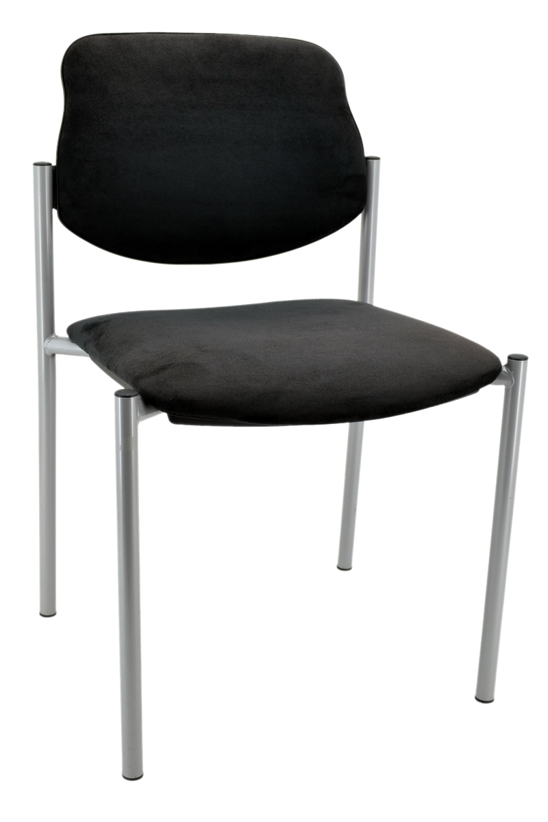 Besucherstuhl Styl - Mikrofaser schwarz