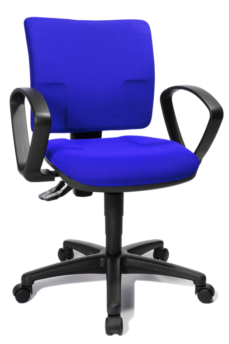 Drehstuhl U50 Small Office mit Armlehnen - blau - Topstar