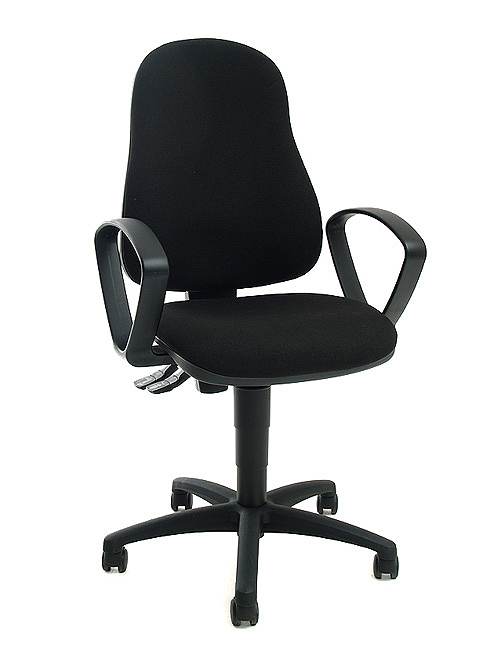 Drehstuhl Point 60 mit Armlehnen - schwarz - Topstar